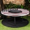Deko Living 38 Inch Diameter Commemorative Outdoor Steel Wood Burning  Fire Pit with Log Storage COB10510 - alternate 6